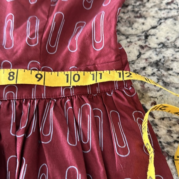 NWT Modcloth What's The Scoop A-Line Paper Clip Dress SIZE XXS e30 - Picture 9 of 10